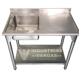 Mesa de lavado una poceta - Cocinas industriales y equipos para