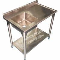 Mesa de lavado una poceta - Cocinas industriales y equipos para